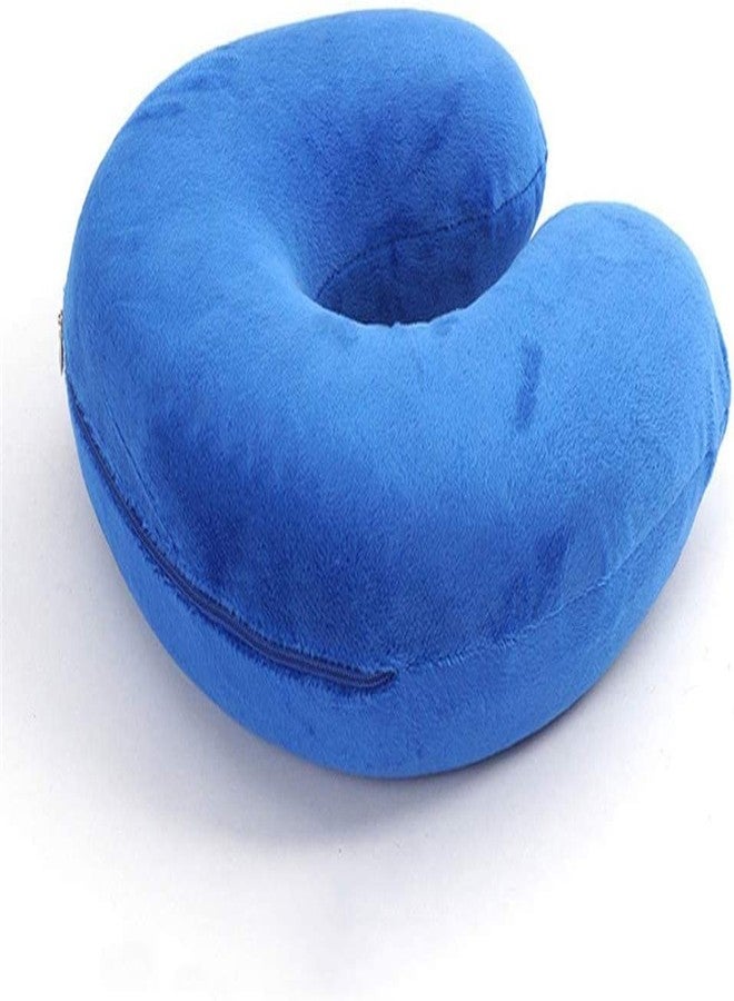 DEBIK®| Neck Pillow for Travel - Memory Foam Neck Pillow, Flight Pillow for Neck Support Pillow, Rest, Travel Neck Pillow for car, Train, Travel Accessories (Blue) - Image 2